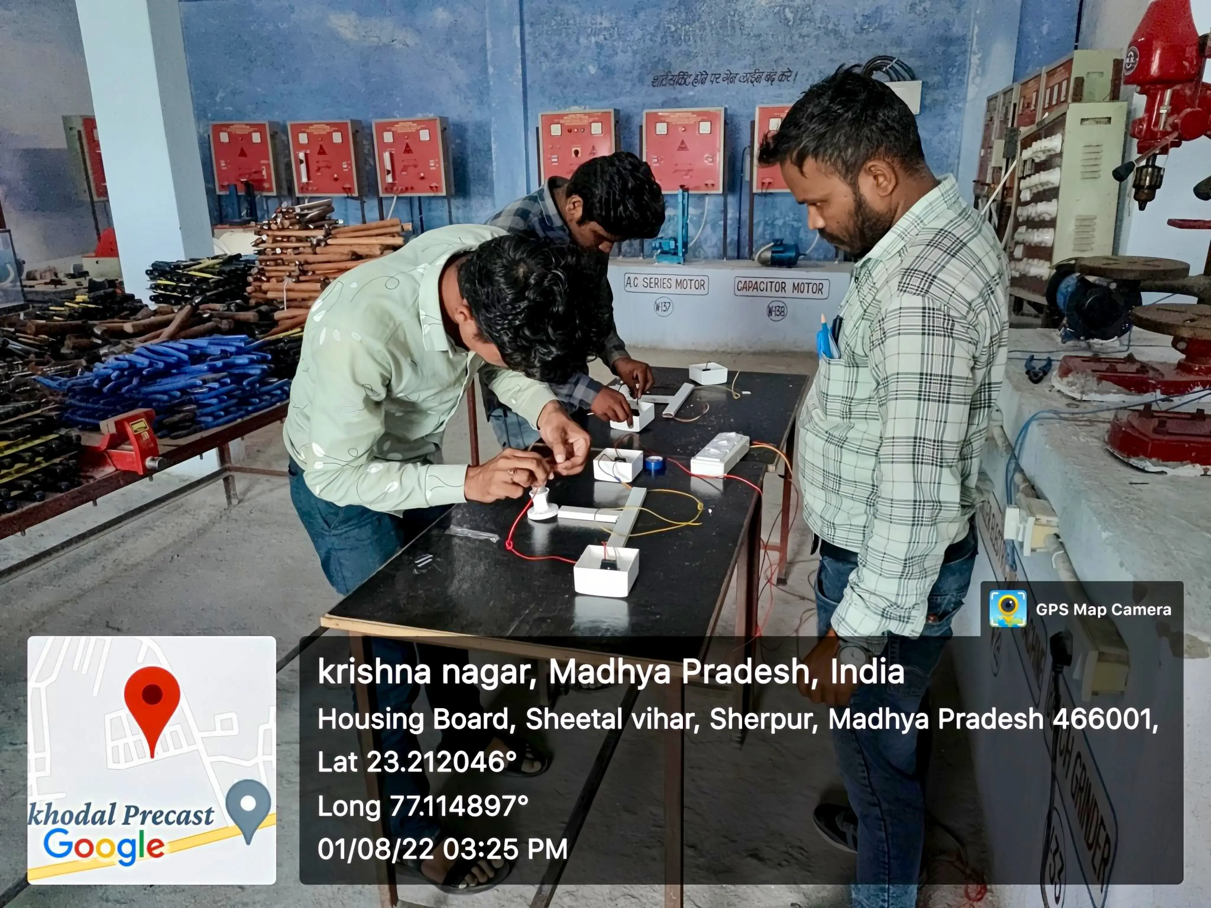 ITI trainees doing practical training